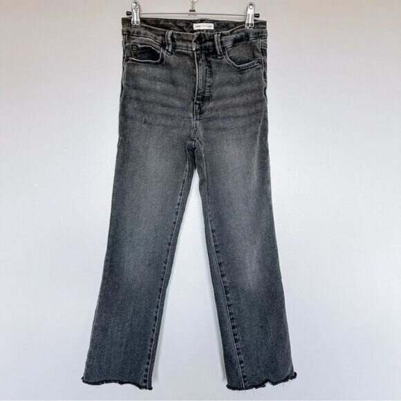 Good American Grey Good Petite Straight Leg Jean Size 0/25 - Picture 3 of 8